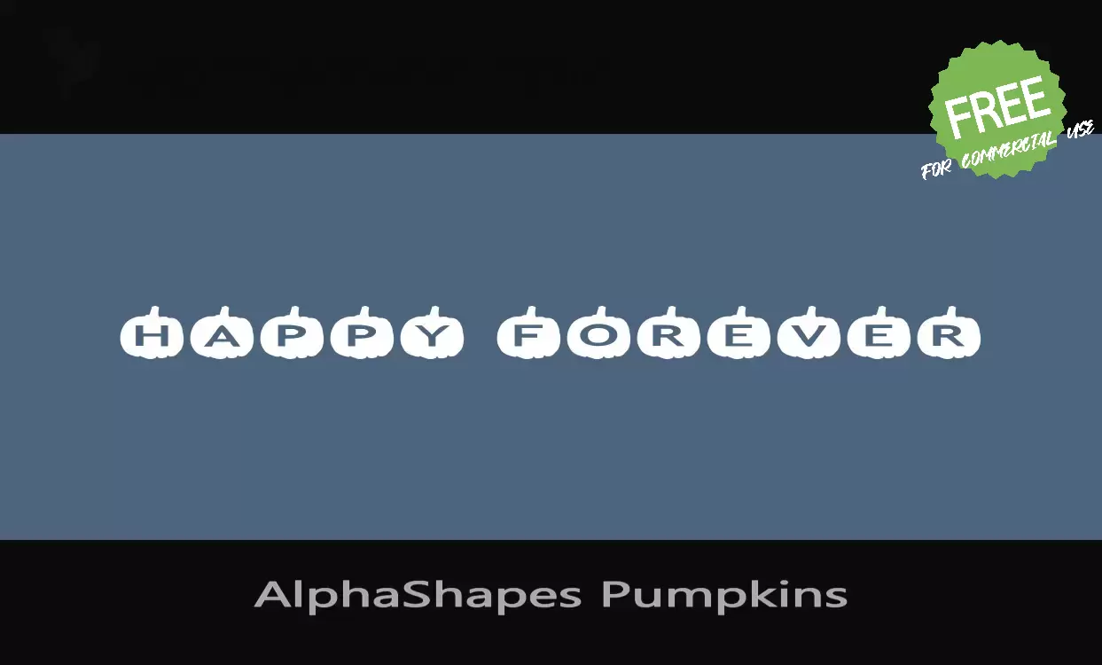 「AlphaShapes-Pumpkins」字体效果图