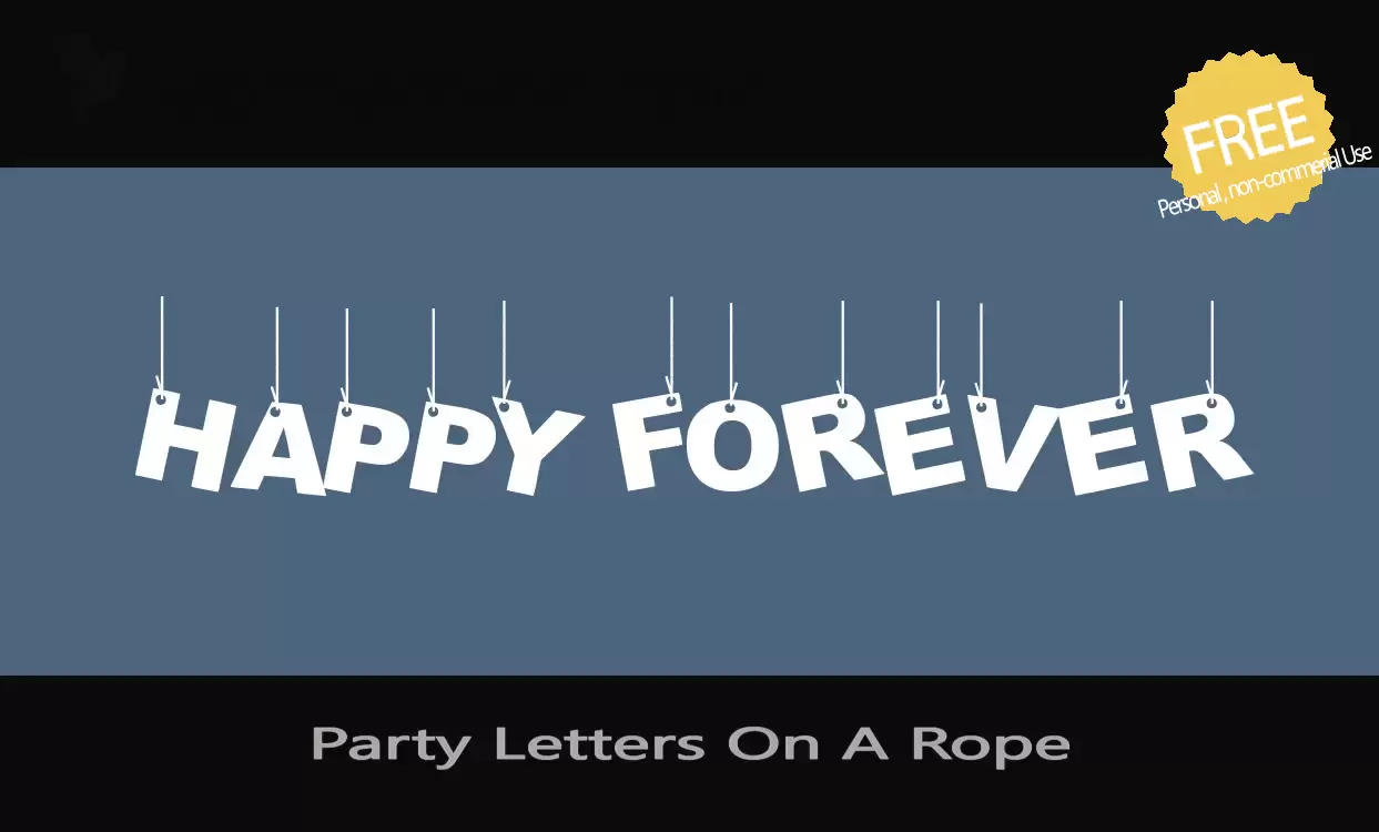 「Party-Letters-On-A-Rope」字体效果图