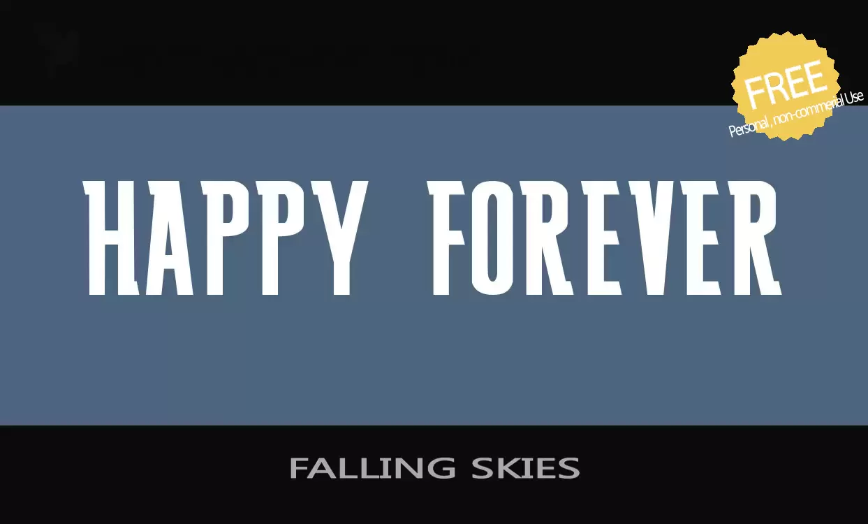 Font Sample of FALLING-SKIES