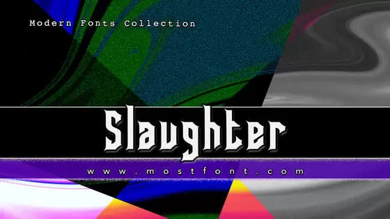 「Slaughter」字体排版图片