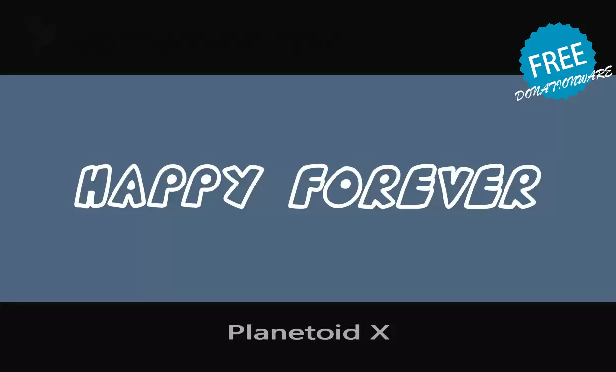 「Planetoid-X」字体效果图