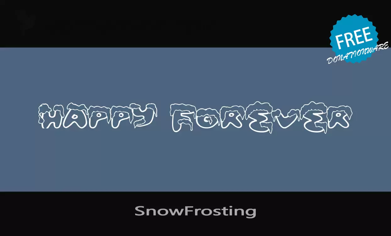 「SnowFrosting」字体效果图