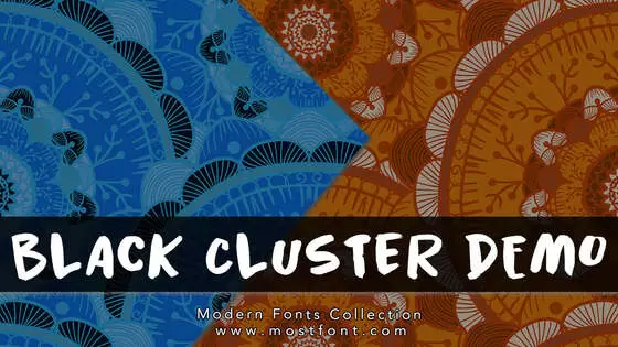 Typographic Design of Black-Cluster-DEMO