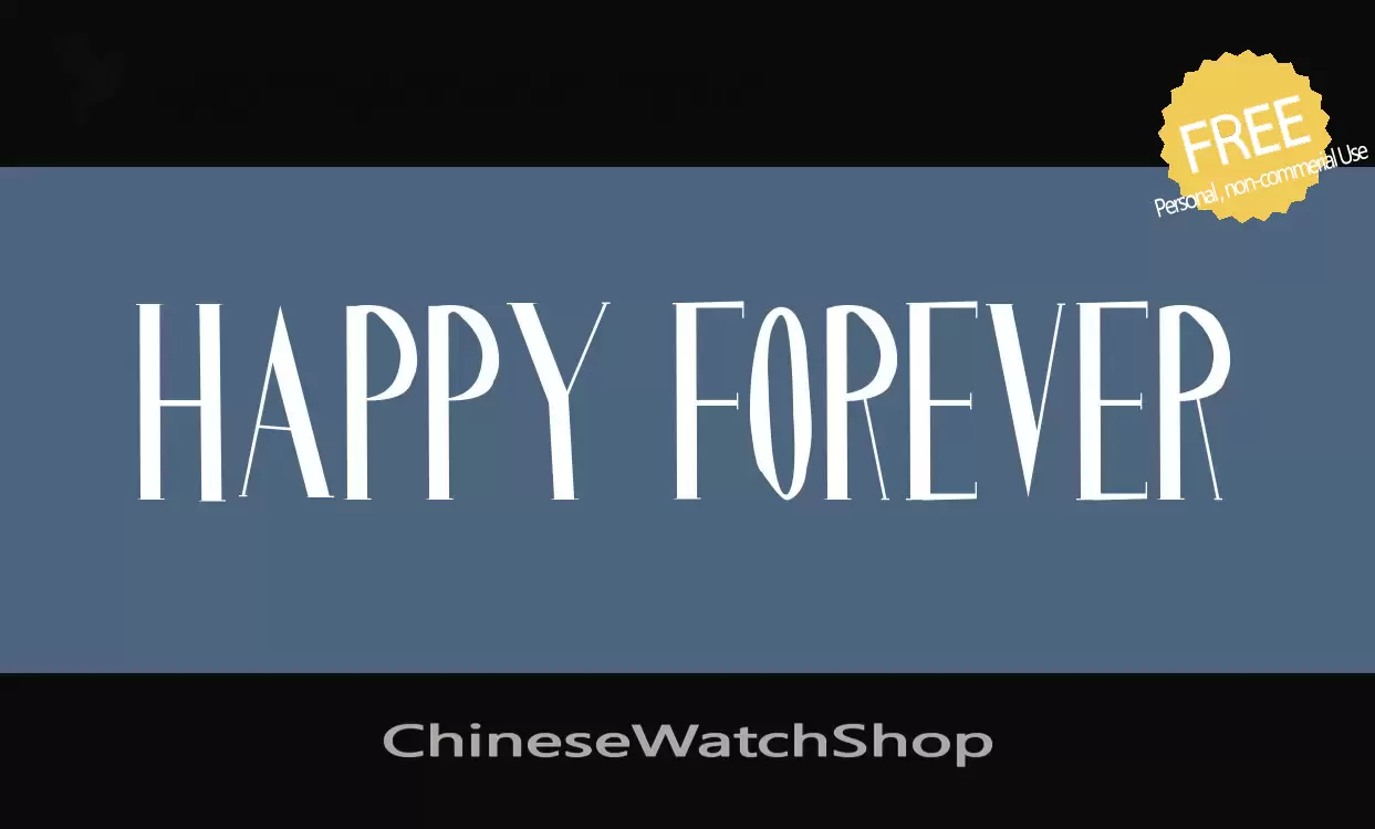 「ChineseWatchShop」字体效果图