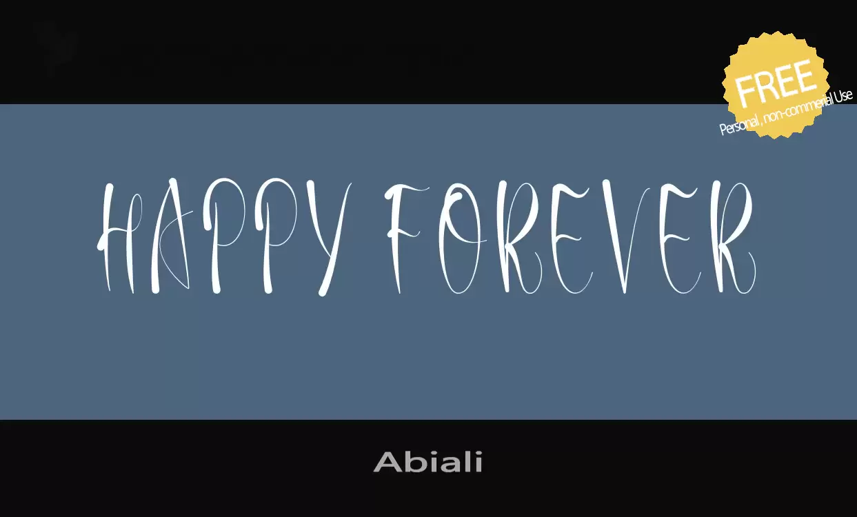 Font Sample of Abiali