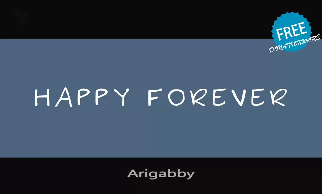 Font Sample of Arigabby