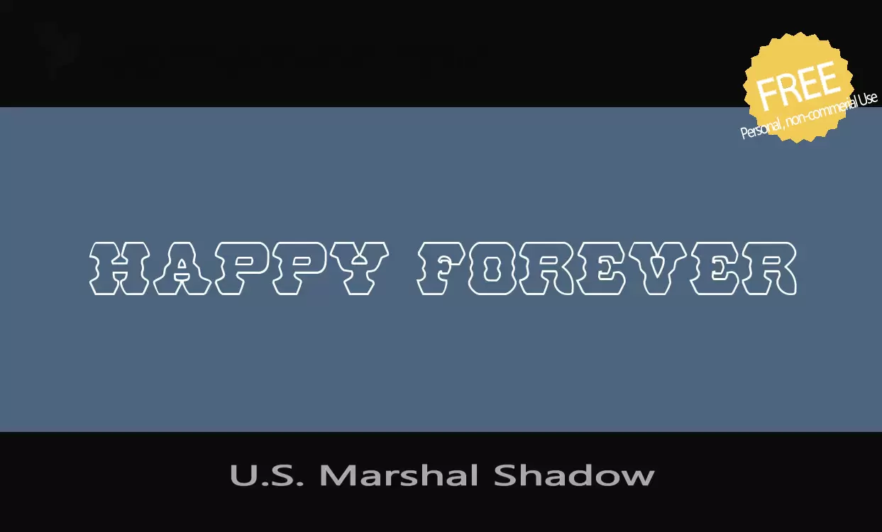 Font Sample of U.S.-Marshal-Shadow