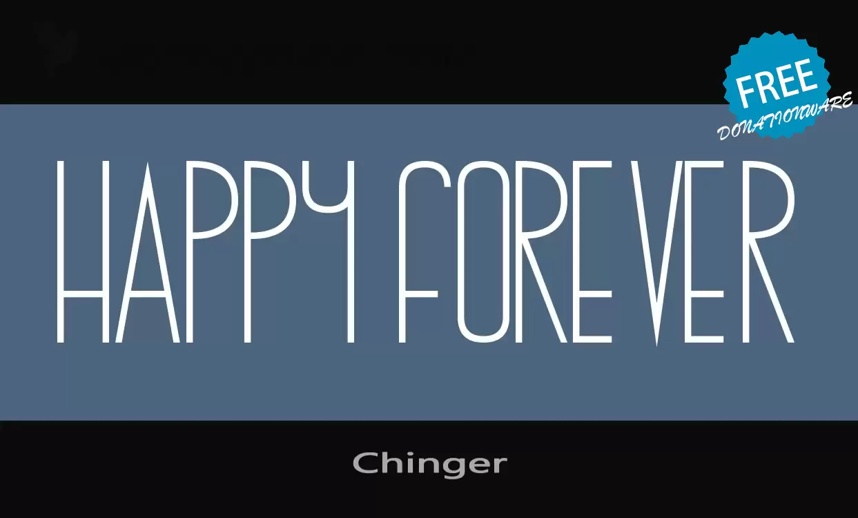 Font Sample of Chinger