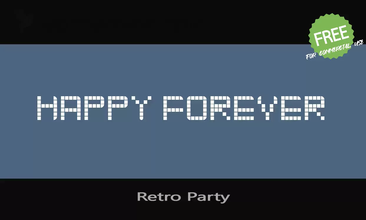 Font Sample of Retro-Party