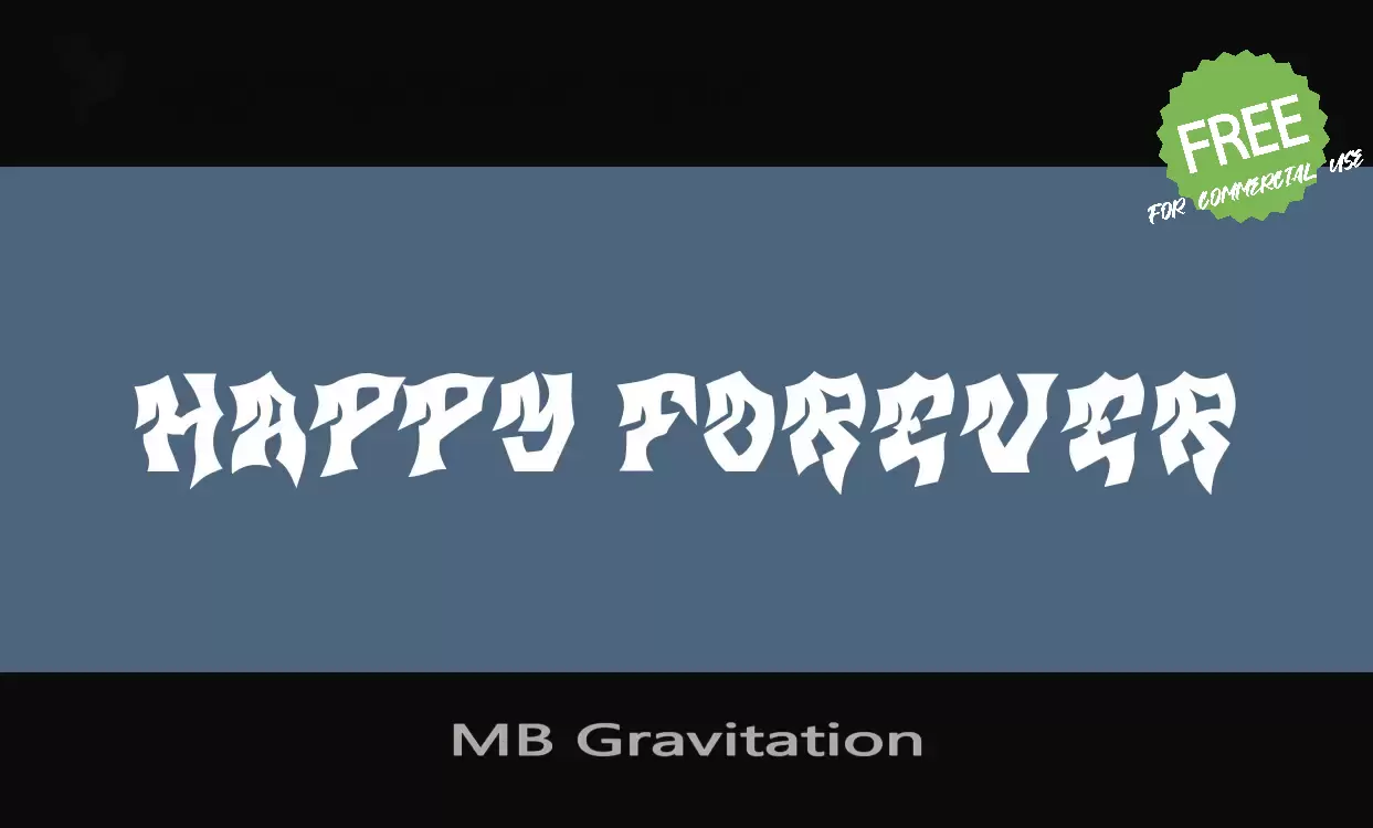 「MB-Gravitation」字体效果图