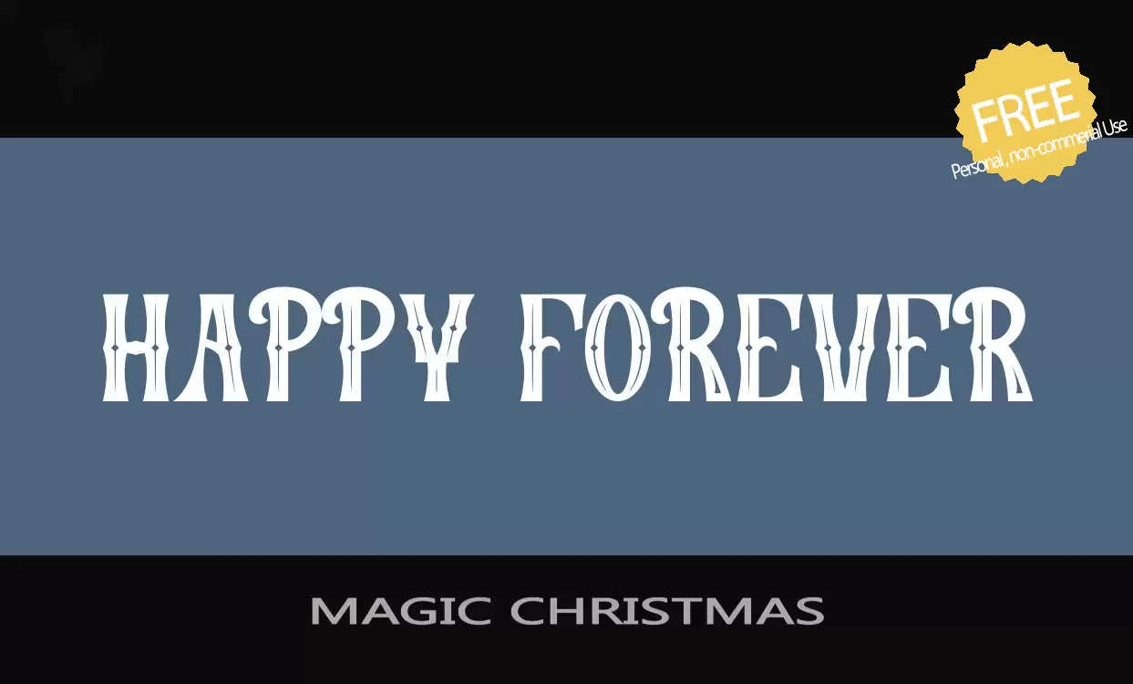 「MAGIC-CHRISTMAS」字体效果图