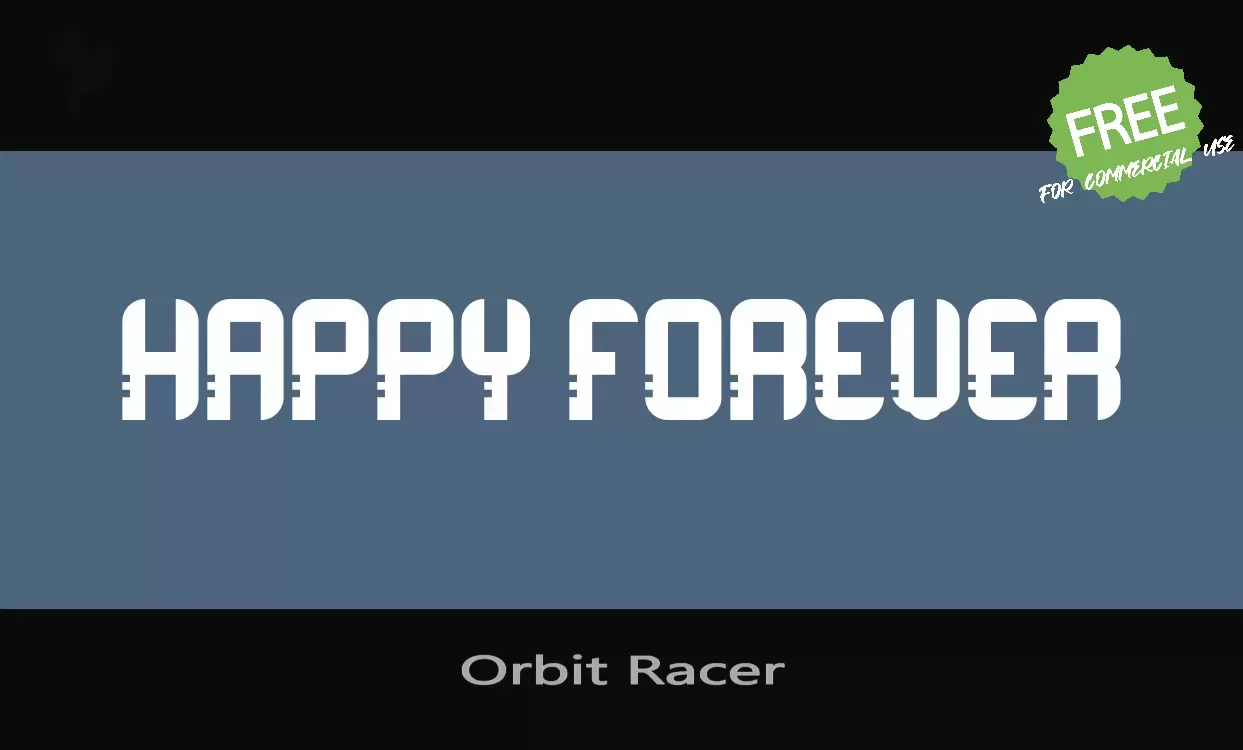 「Orbit-Racer」字体效果图