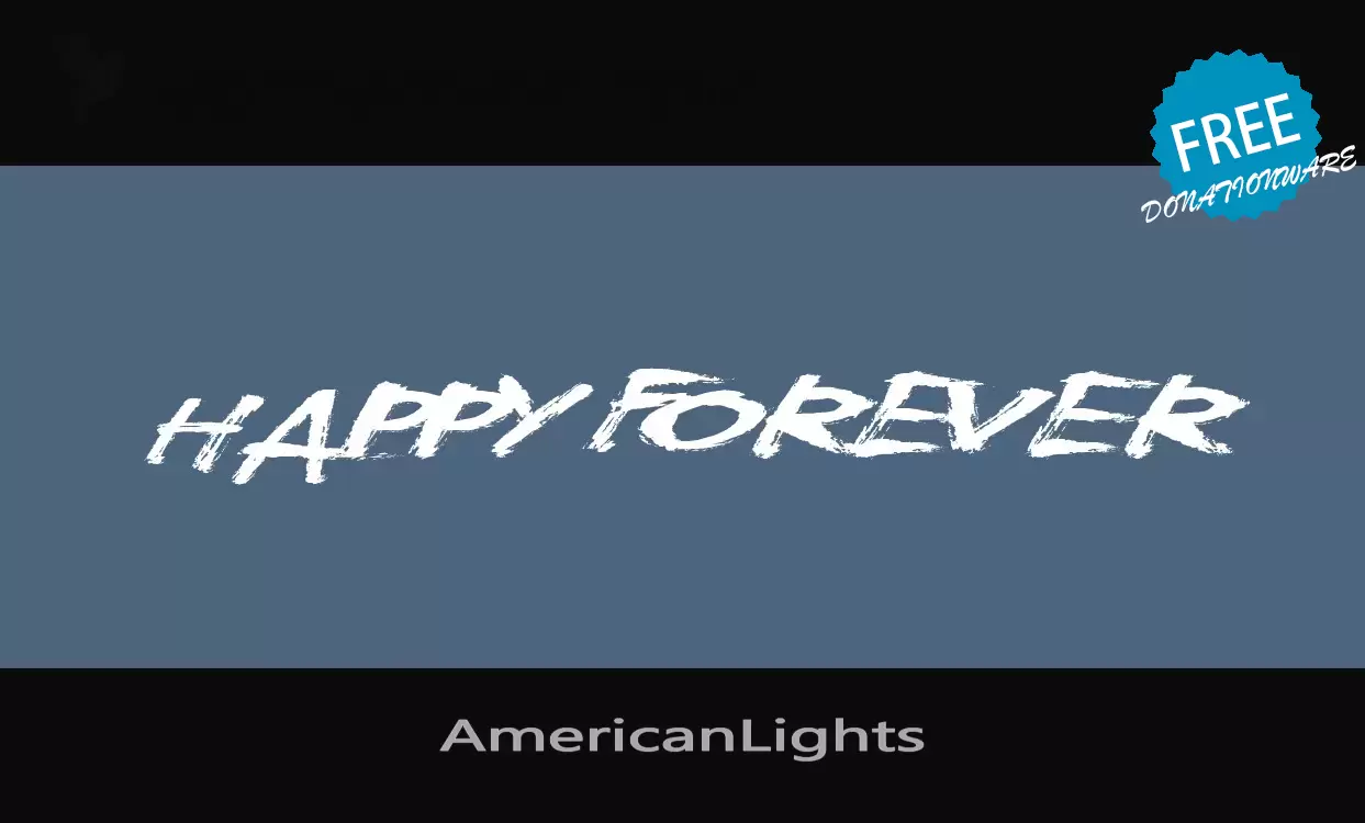 Font Sample of AmericanLights