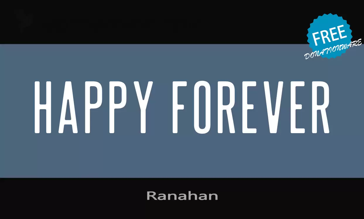 Font Sample of Ranahan