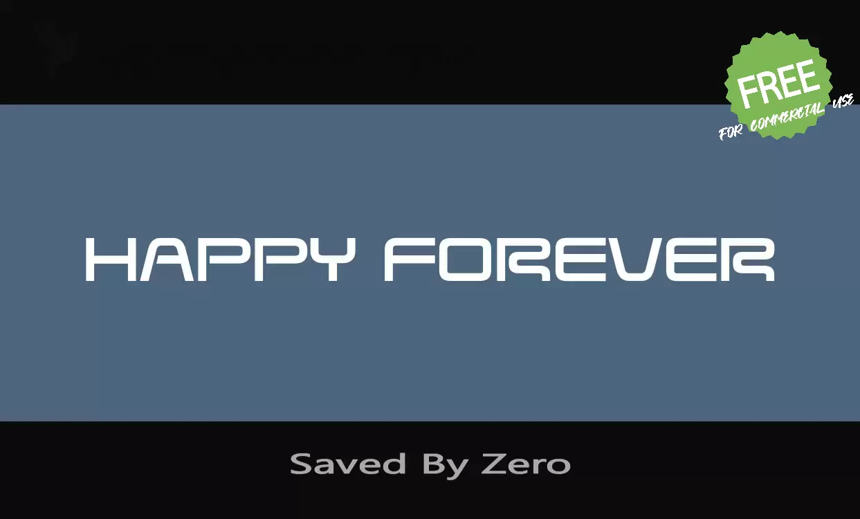 「Saved By Zero」字体效果图