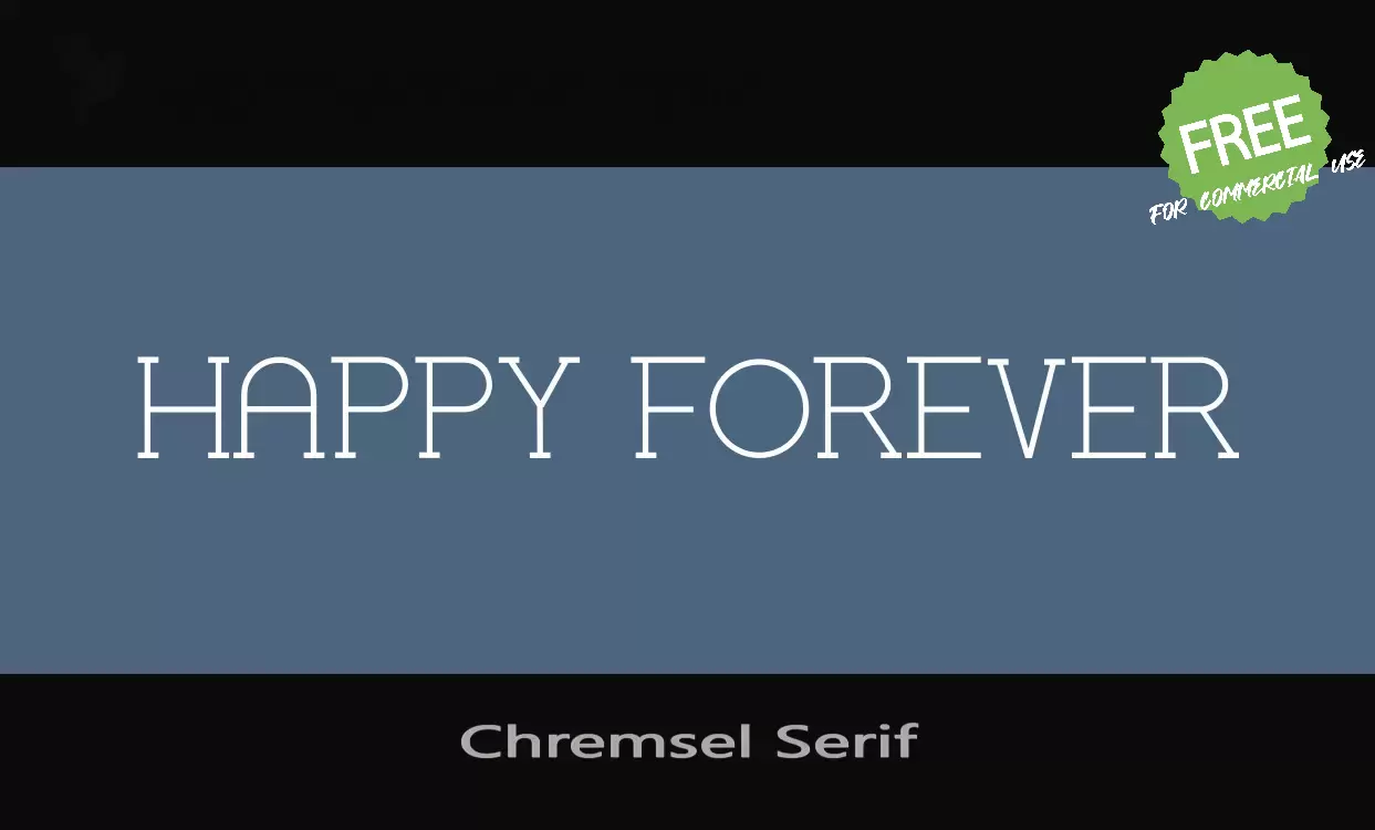 Font Sample of Chremsel-Serif