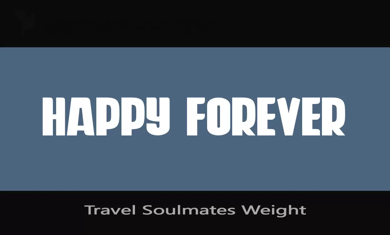 Font Sample of Travel-Soulmates-Weight