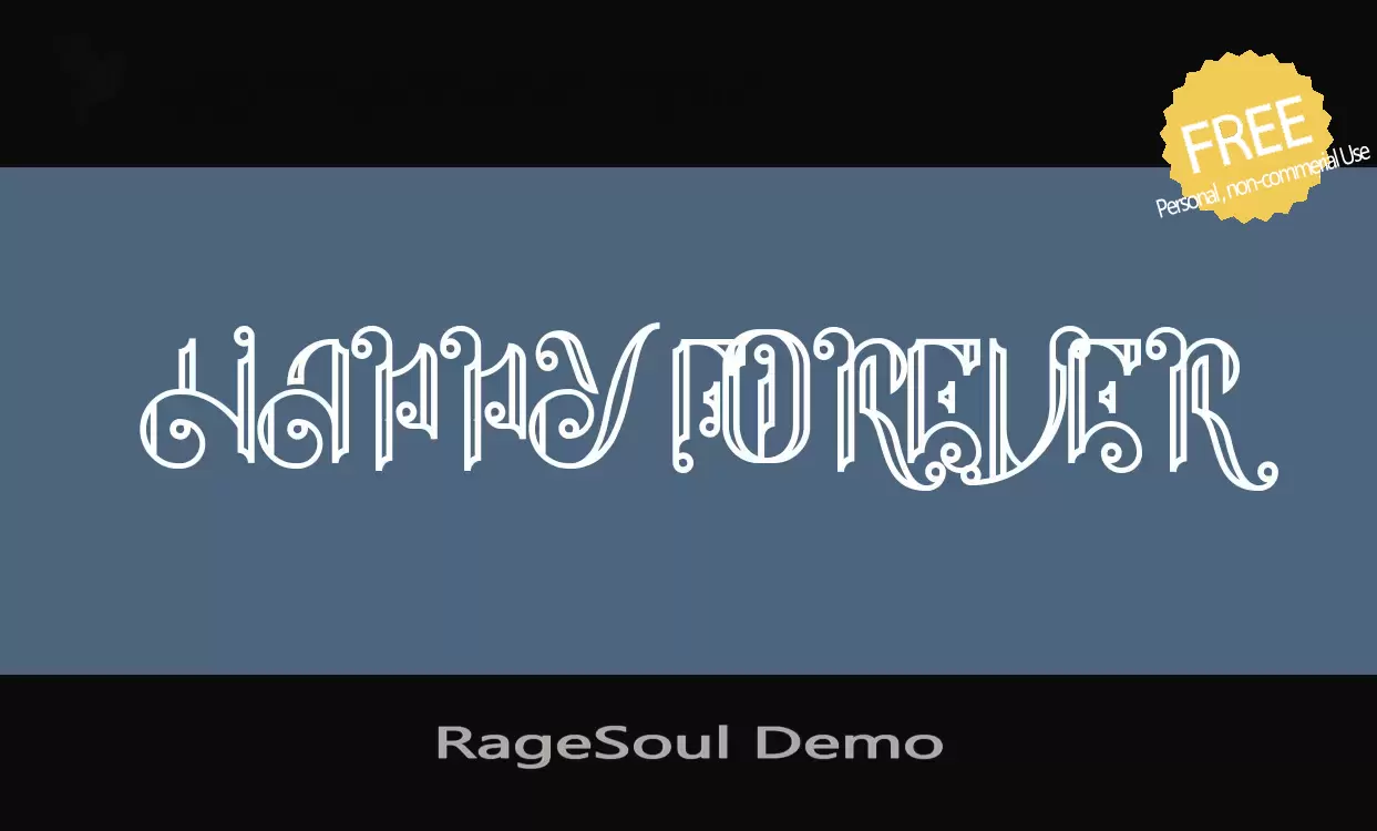 「RageSoul-Demo」字体效果图