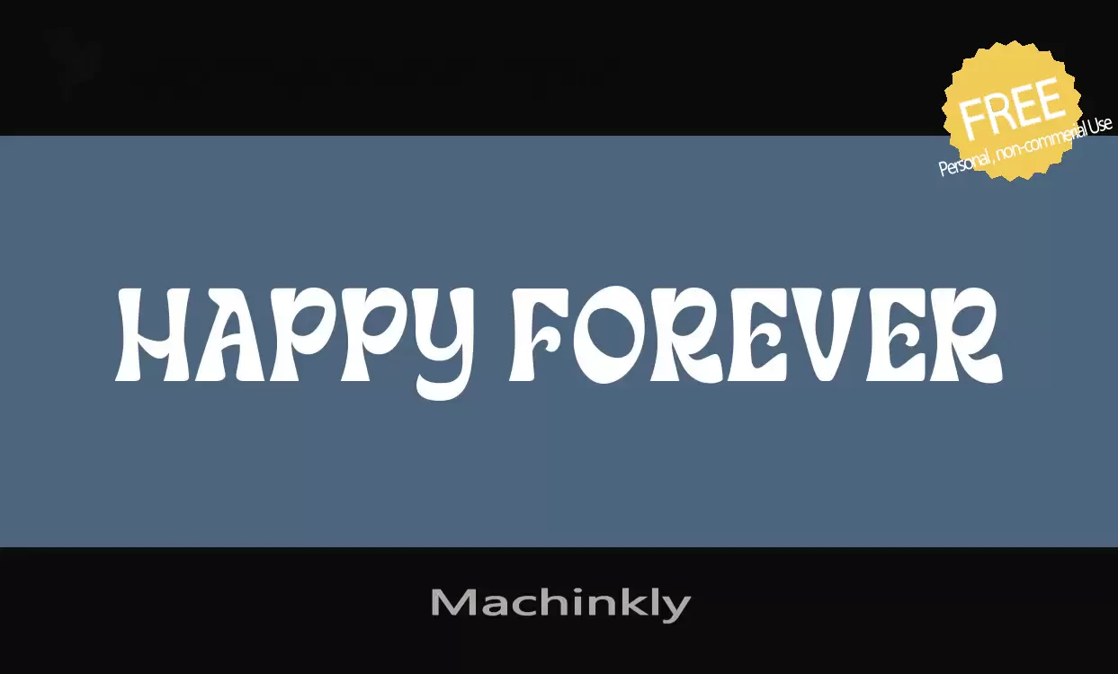 Font Sample of Machinkly