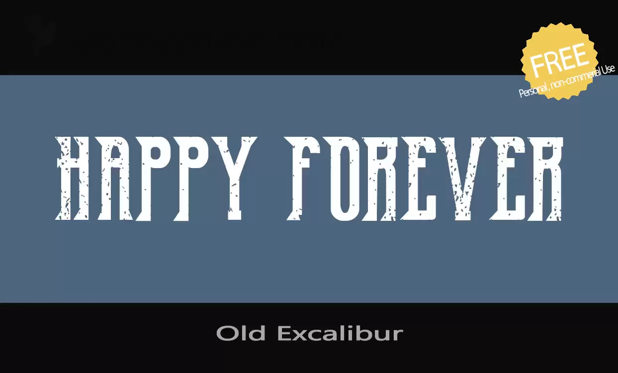 Font Sample of Old-Excalibur