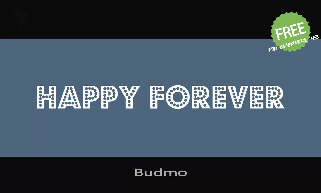 Font Sample of Budmo