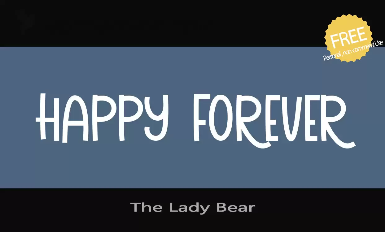 Font Sample of The-Lady-Bear