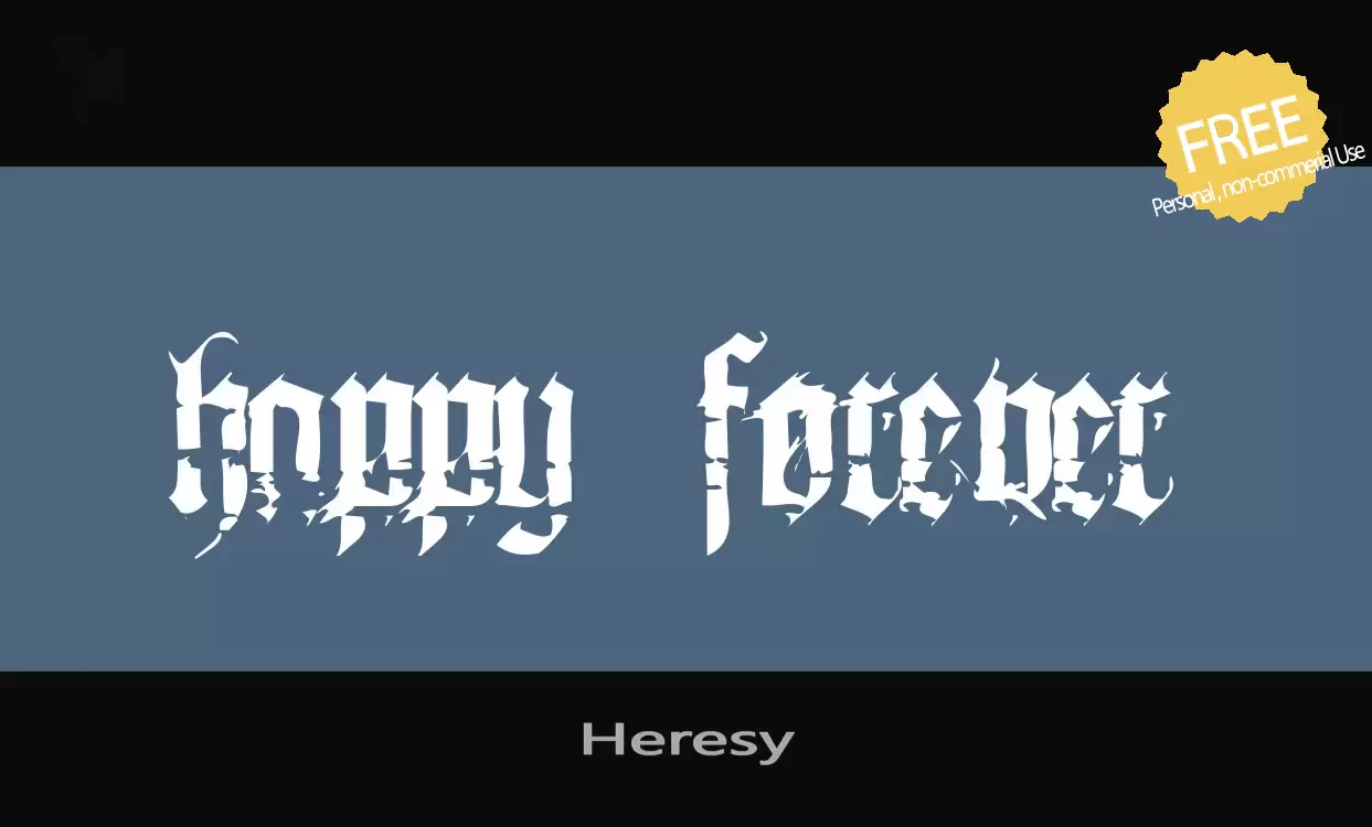 「Heresy」字体效果图