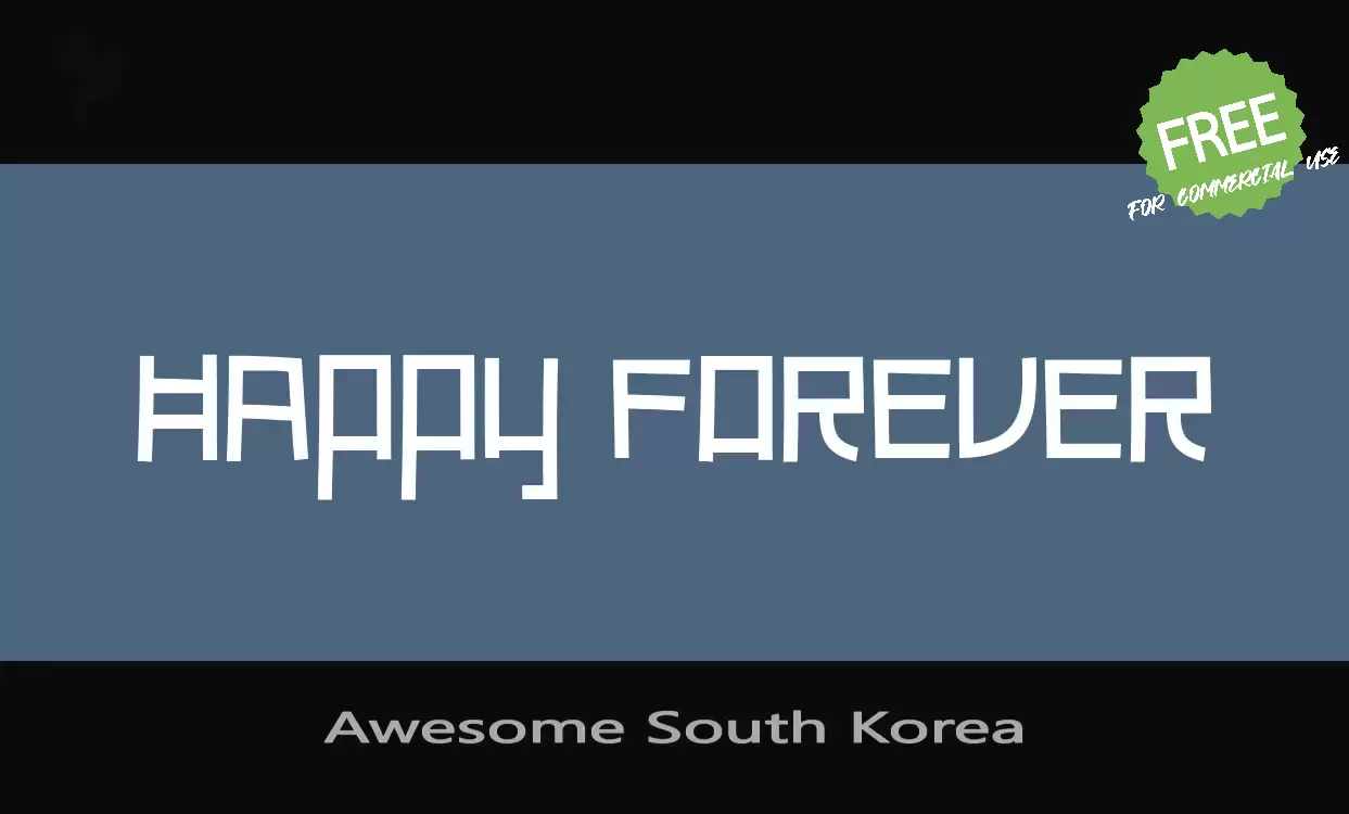 「Awesome South Korea」字体效果图