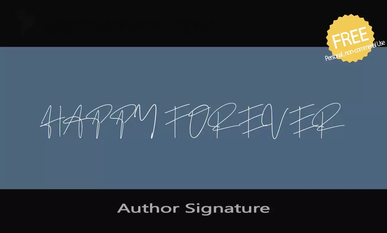 Font Sample of Author-Signature