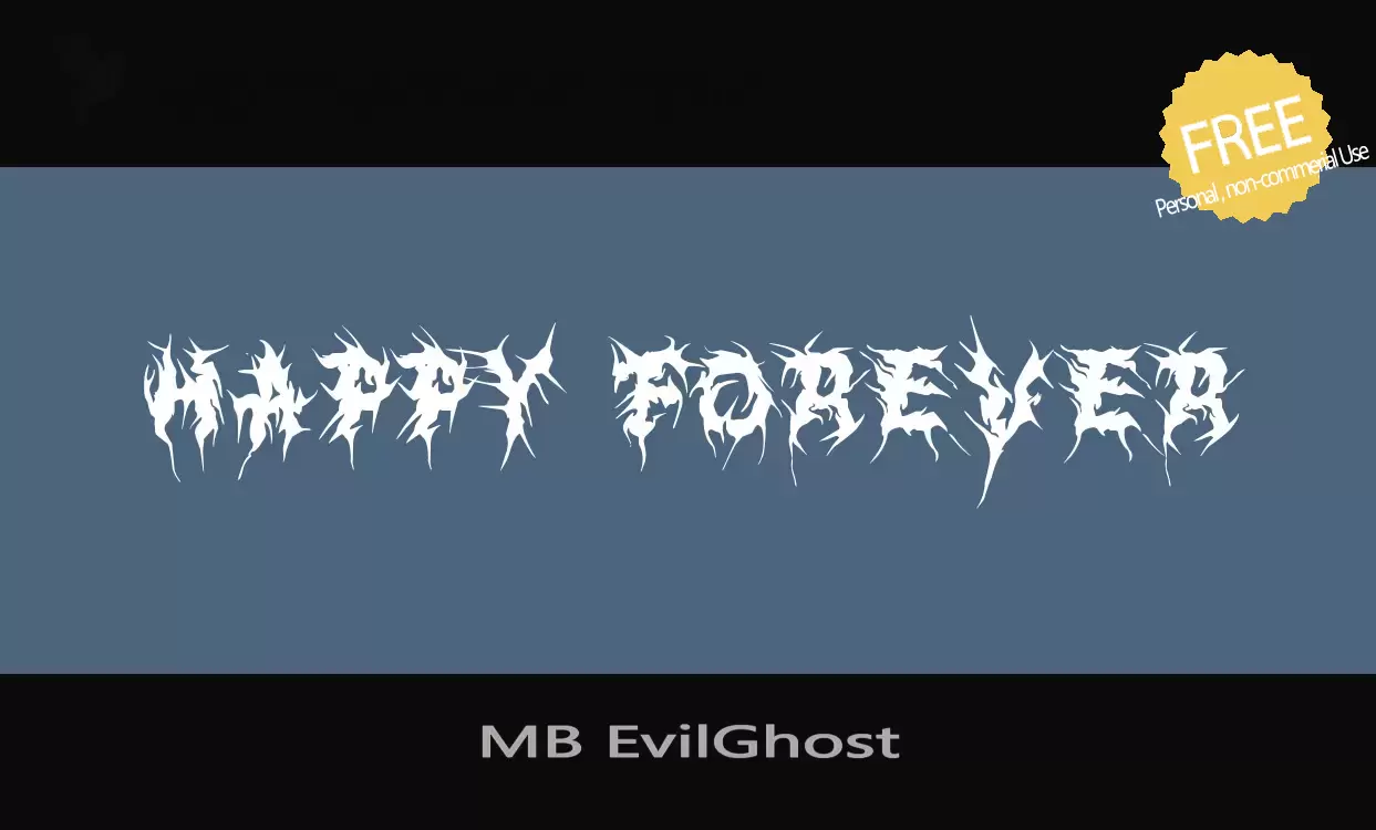 「MB-EvilGhost」字体效果图