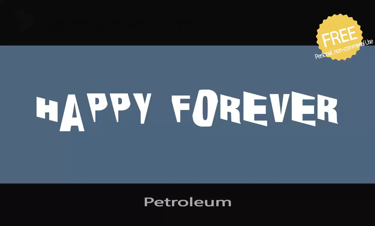 「Petroleum」字体效果图