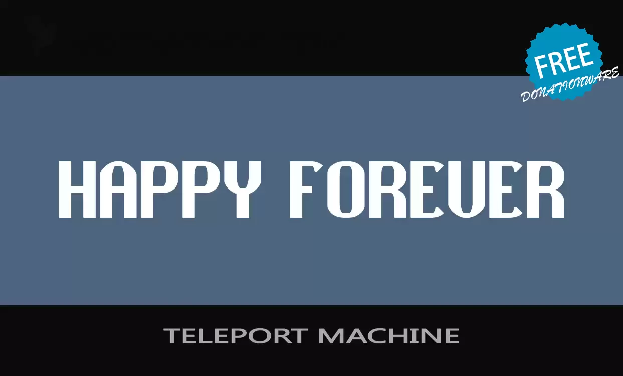 Font Sample of TELEPORT-MACHINE