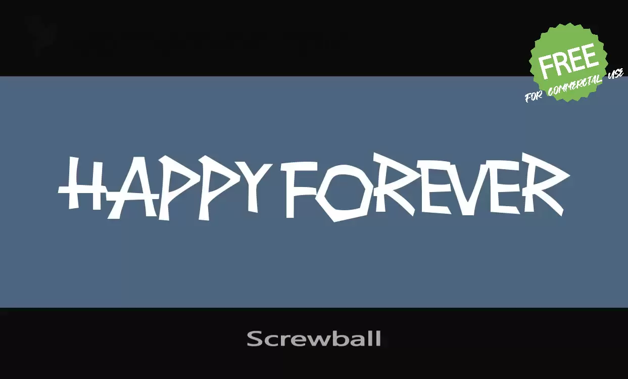 「Screwball」字体效果图