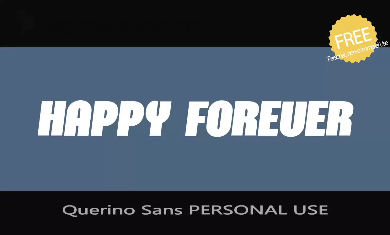 Font Sample of Querino-Sans-PERSONAL-USE