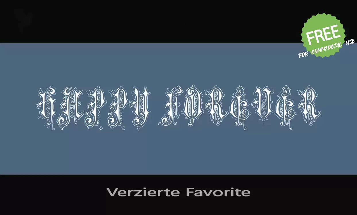 「Verzierte Favorite」字体效果图