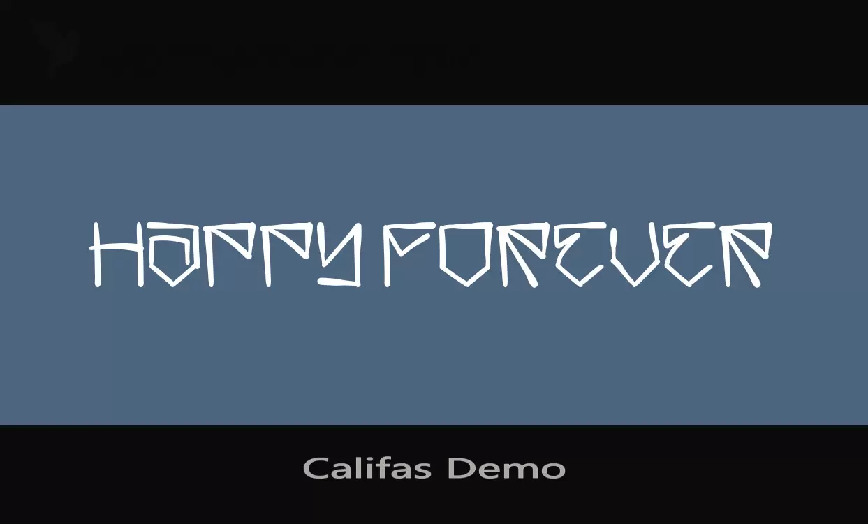 Font Sample of Califas-Demo