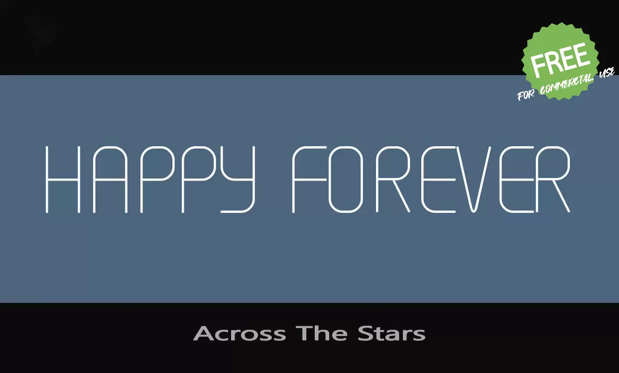 Font Sample of Across-The-Stars