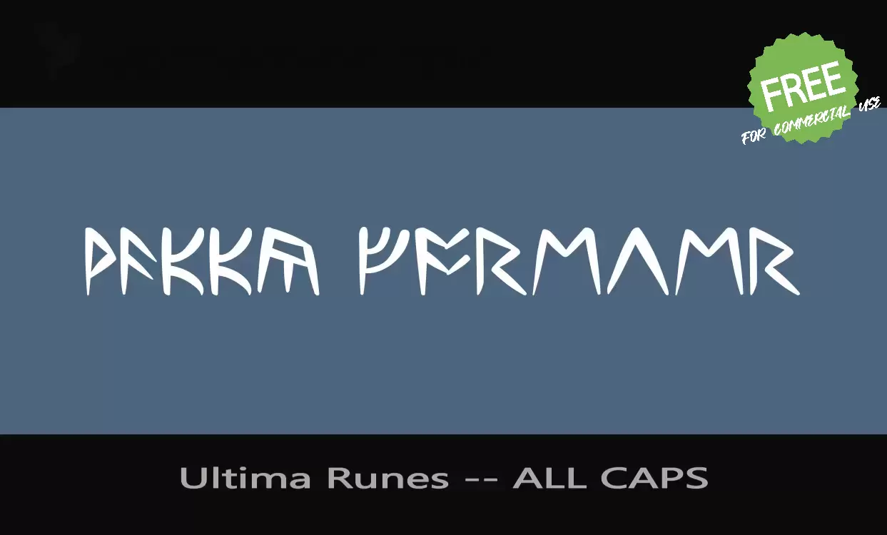 「Ultima Runes -- ALL CAPS」字体效果图