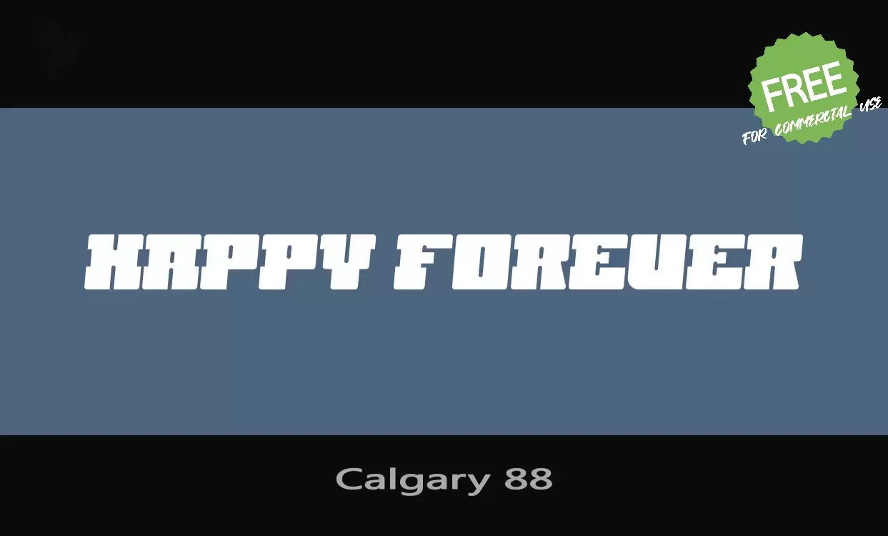 「Calgary-88」字体效果图