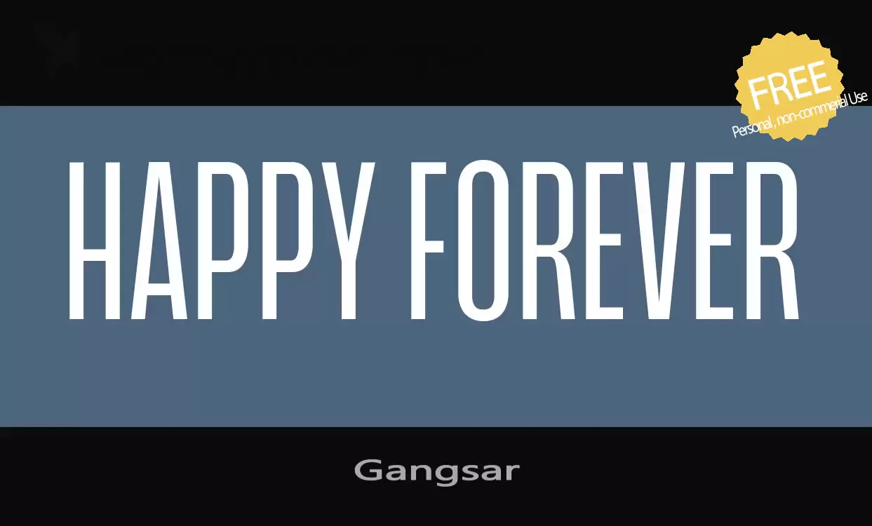 Font Sample of Gangsar