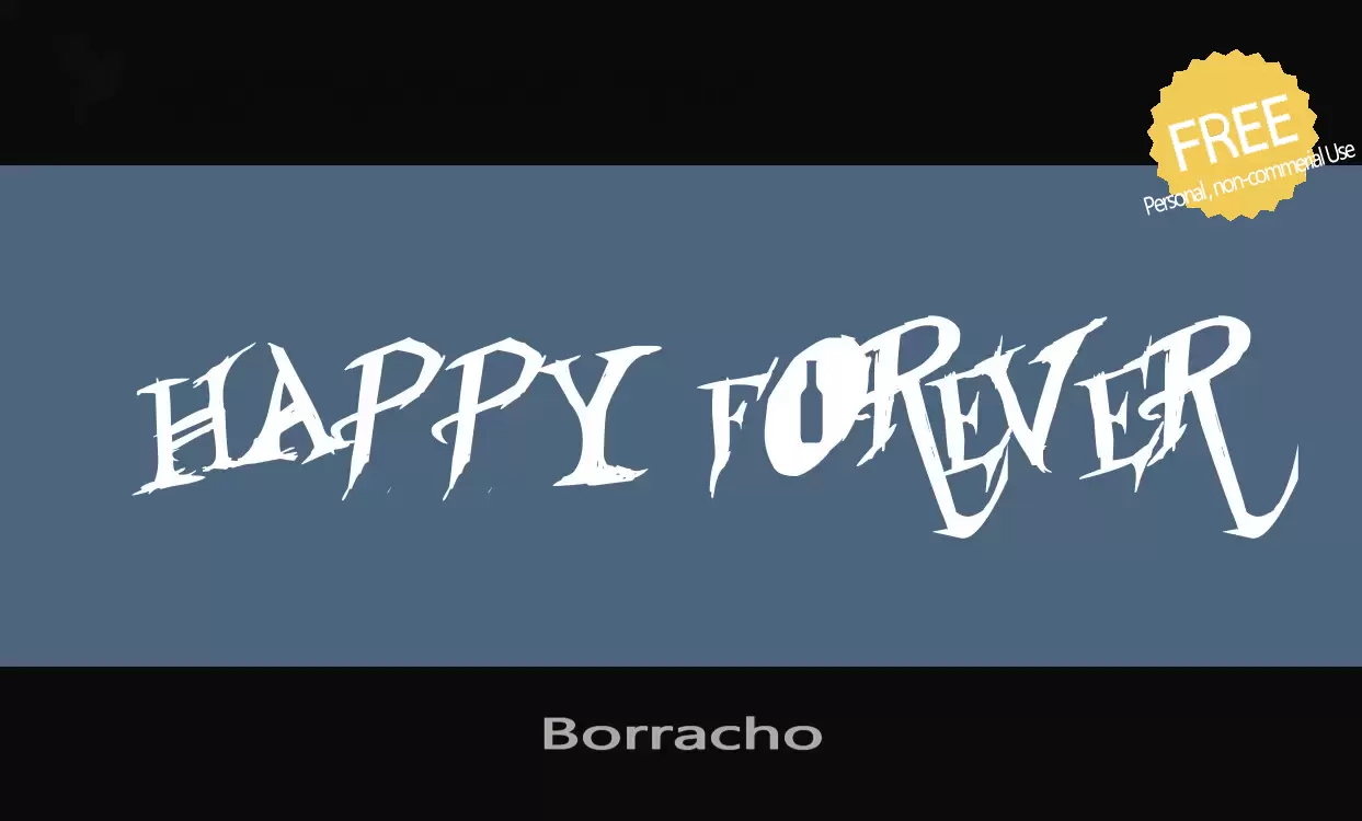 Font Sample of Borracho