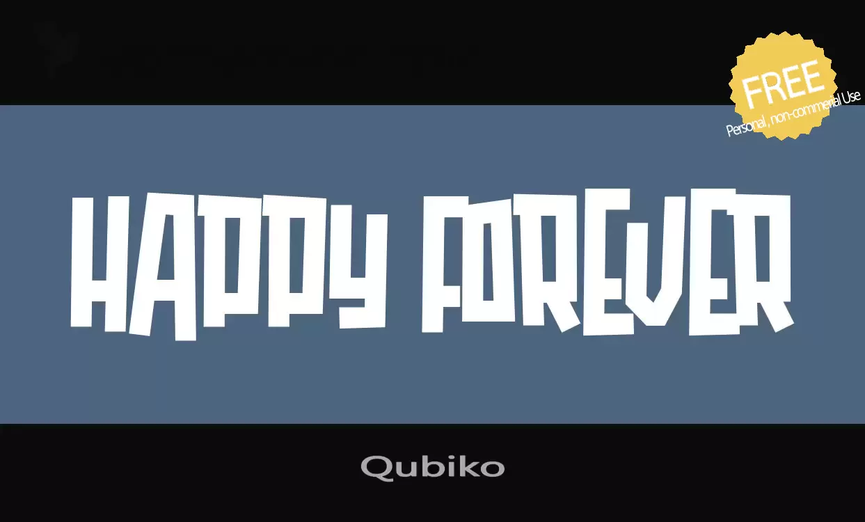 Font Sample of Qubiko