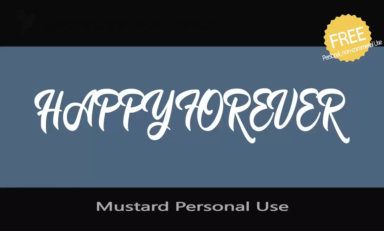 Font Sample of Mustard-Personal-Use