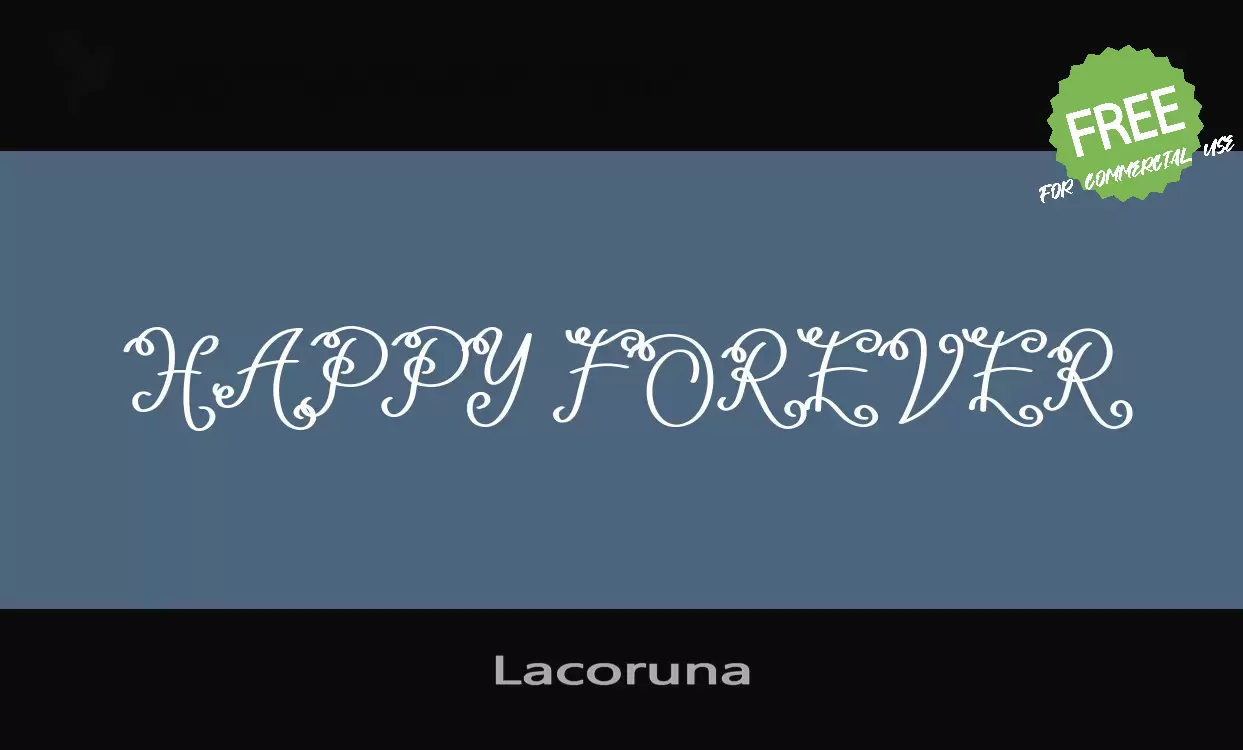 Font Sample of Lacoruna