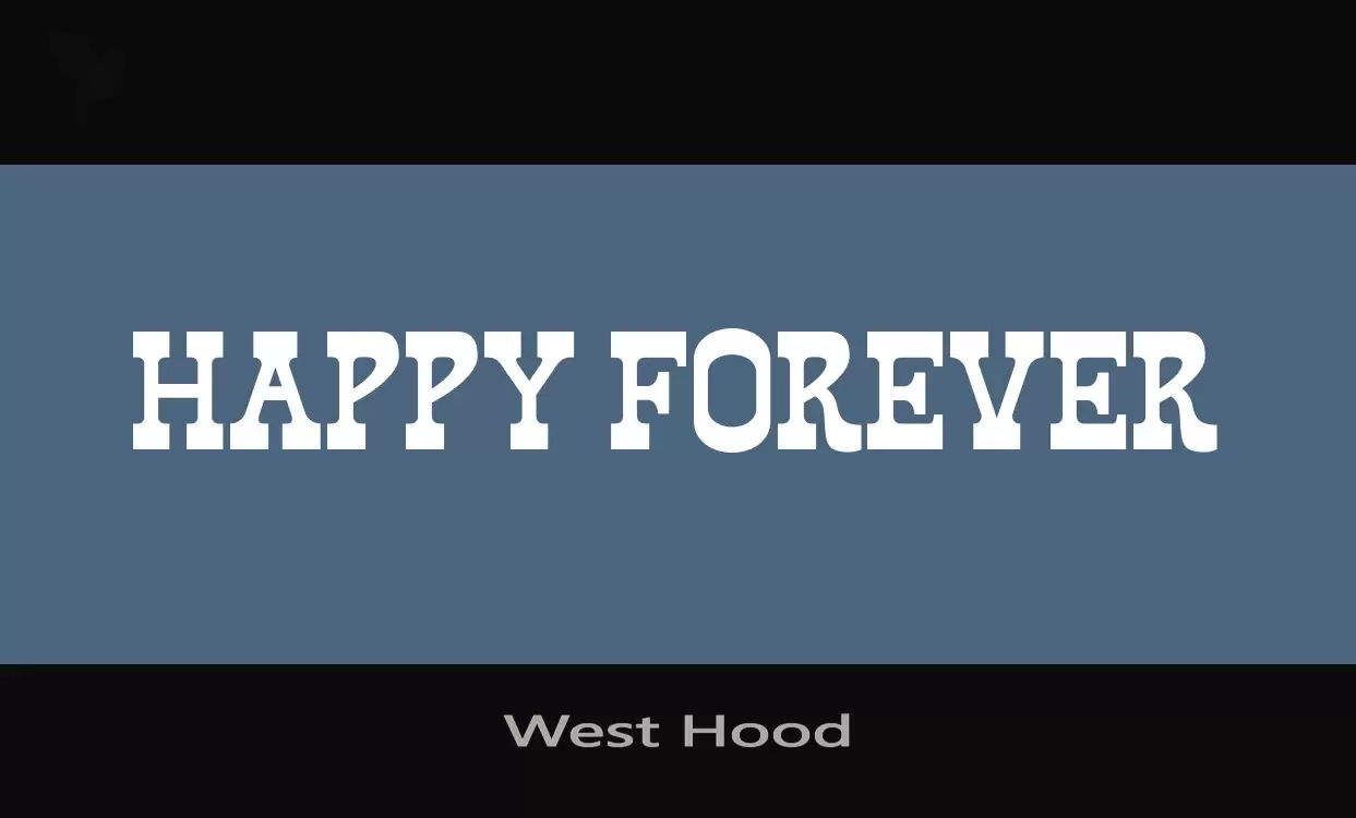 Font Sample of West-Hood