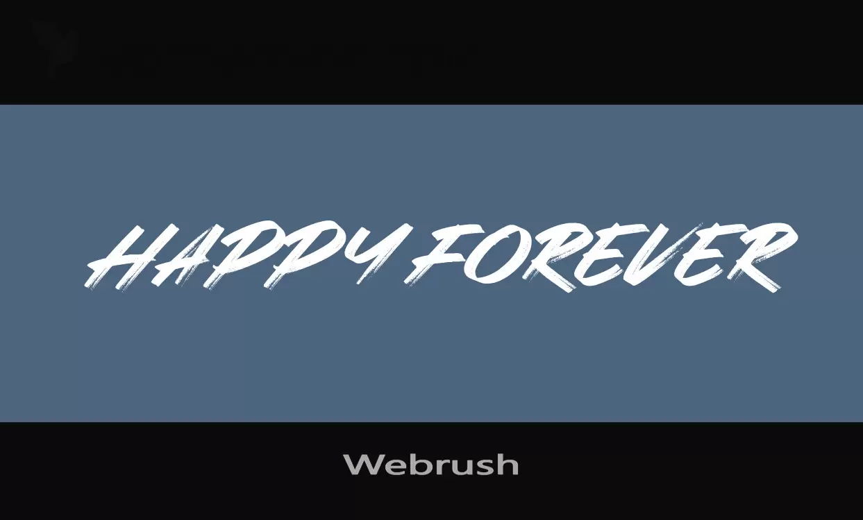 「Webrush」字体效果图