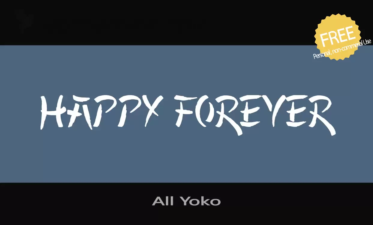 Font Sample of All-Yoko