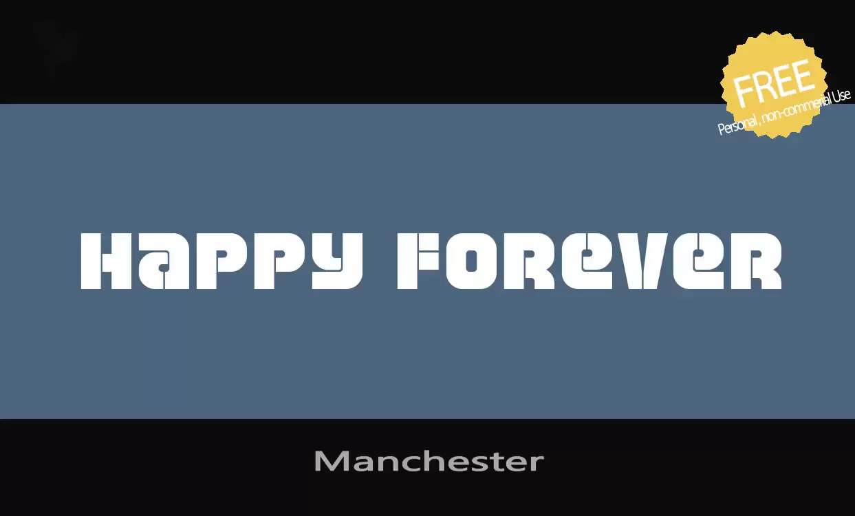 Font Sample of Manchester