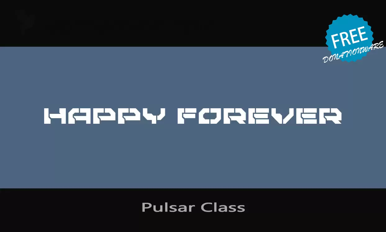 Font Sample of Pulsar-Class