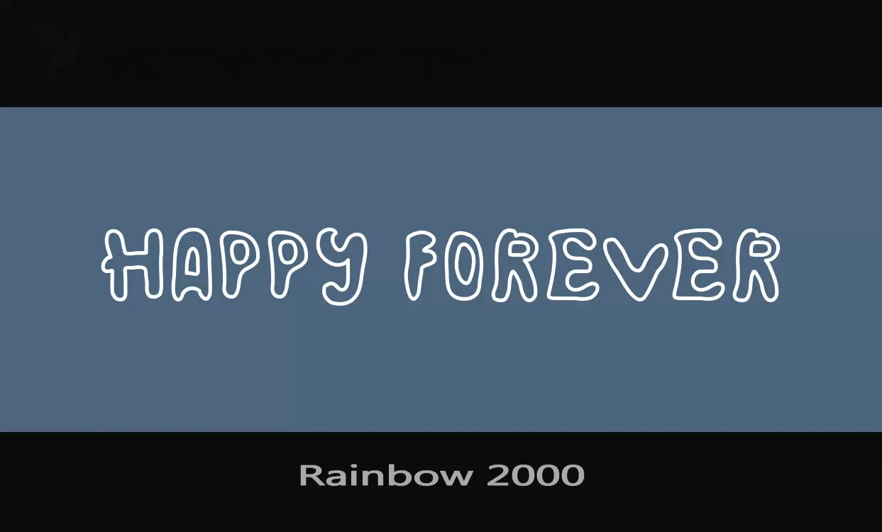 「Rainbow-2000」字体效果图